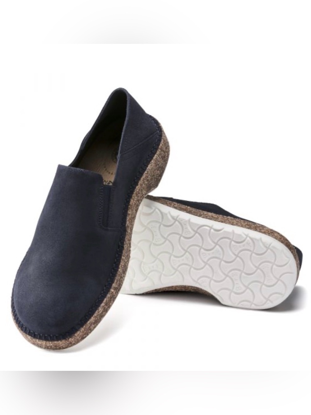 Birkenstock Callan Navy Suede Slip-On Shoes EU 42 US Men 9-9.5 Women 11-11.5 NIB